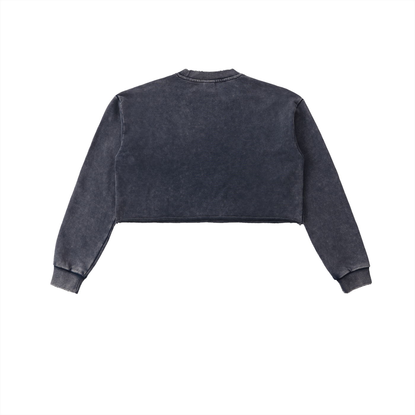 HER Washed Raw Edge Cropped Sweatshirt