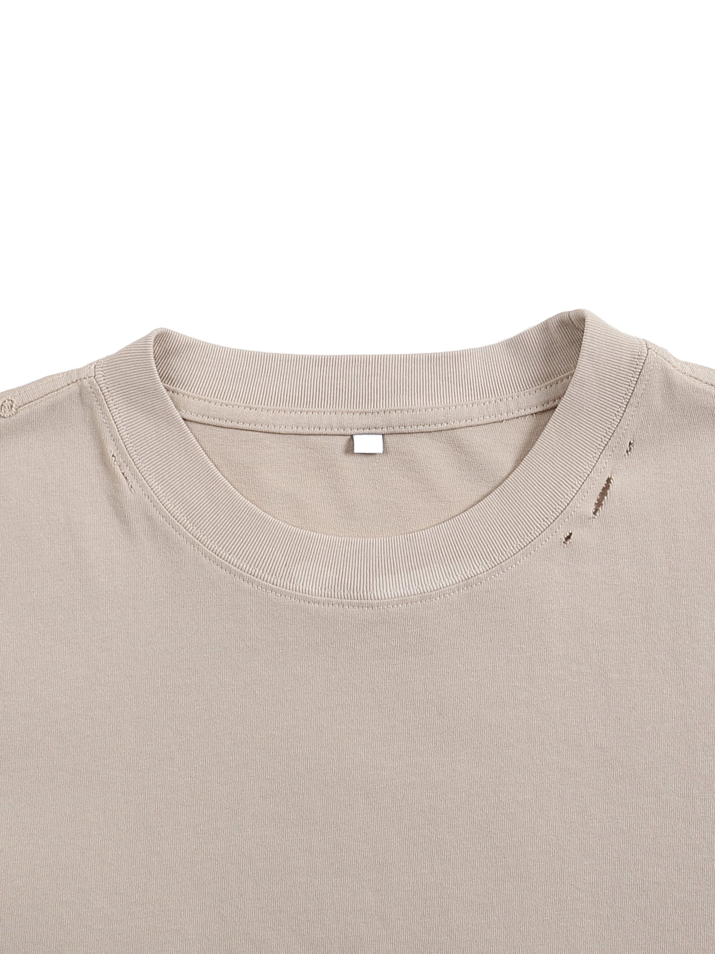 Crop Top,Boxy,Distressed,HIM,short sleeve,shirt