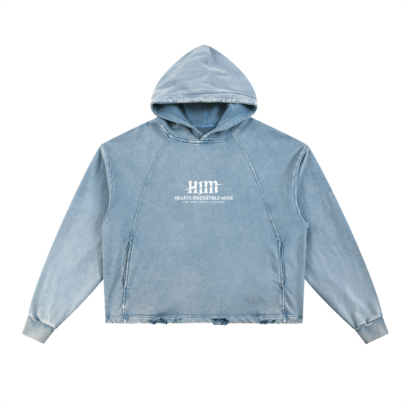 Origin Vintage Washed Frayed-Hem Hoodie