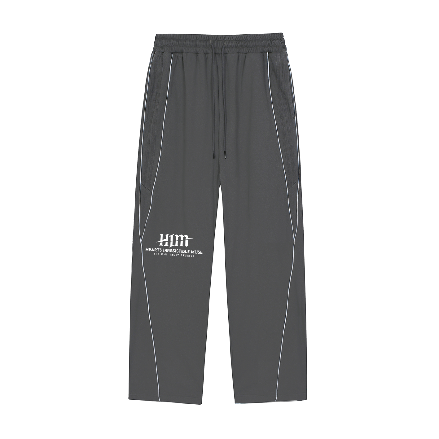 HIM Reflective Striped Straight-Leg Sweatpants
