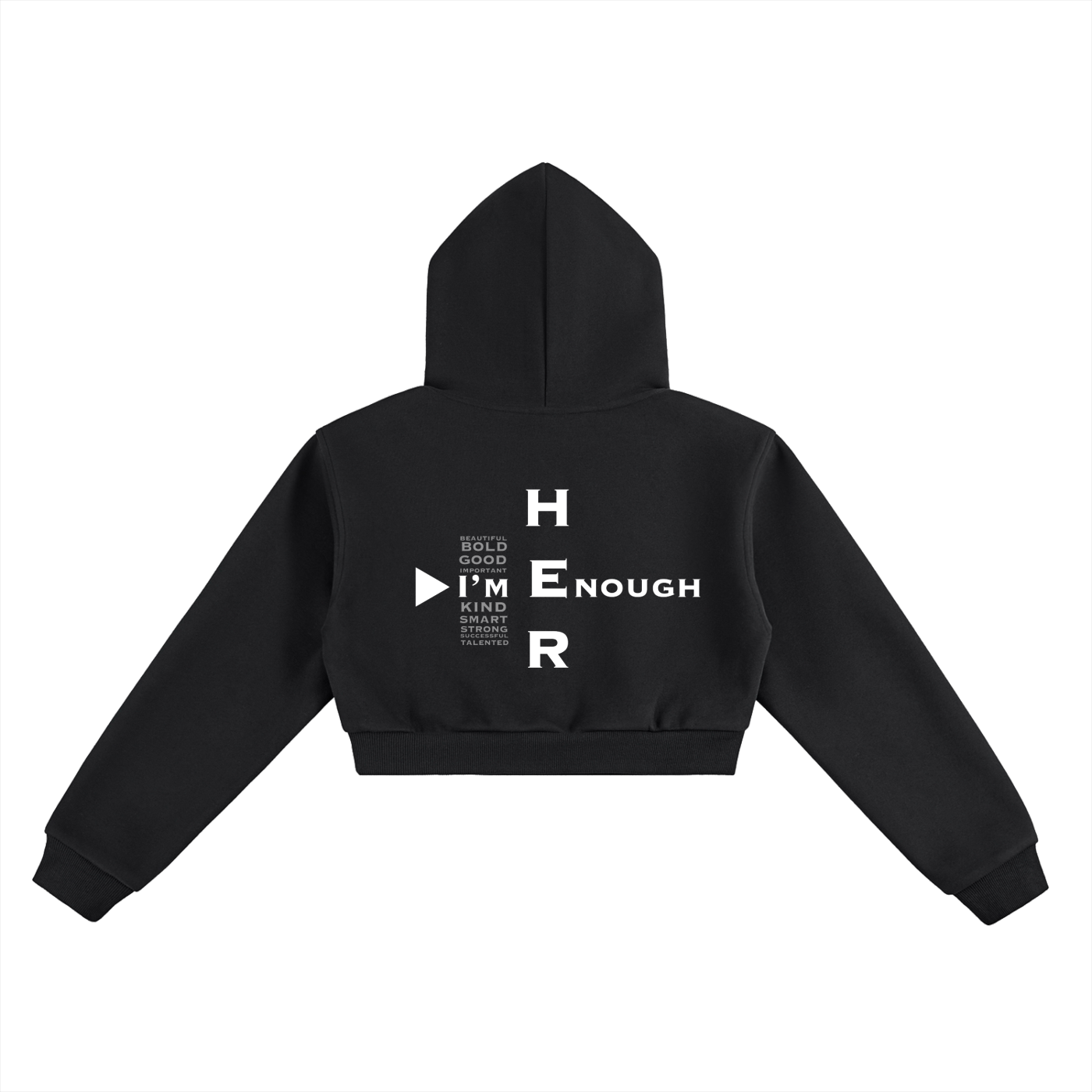 I'm Enough Essential Cropped Hoodie