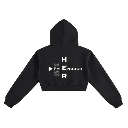 I'm Enough Essential Cropped Hoodie