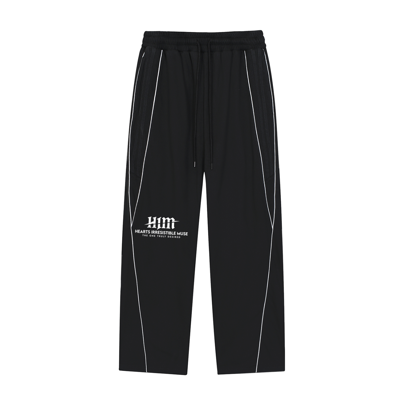HIM Reflective Striped Straight-Leg Sweatpants