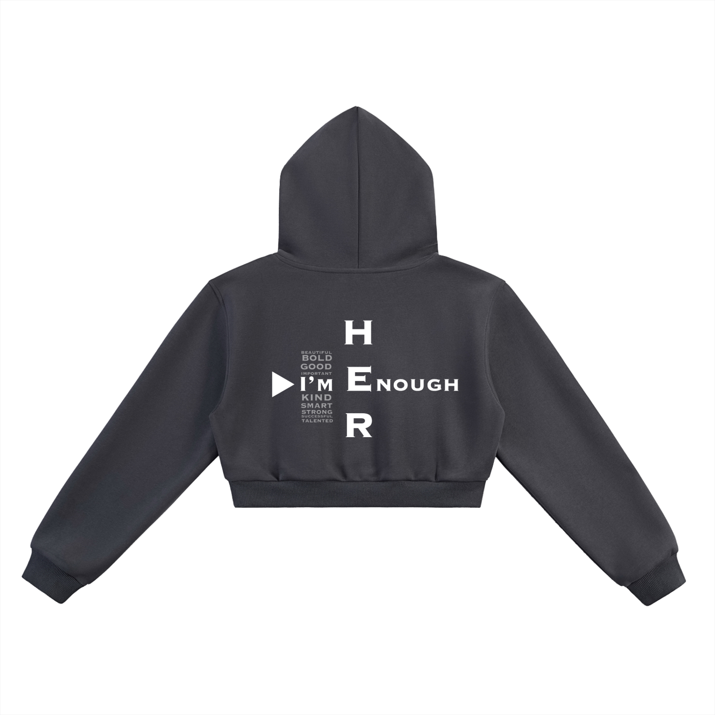 I'm Enough Essential Cropped Hoodie